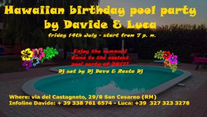 Hawaiian birthday pool party by Davide & Luca